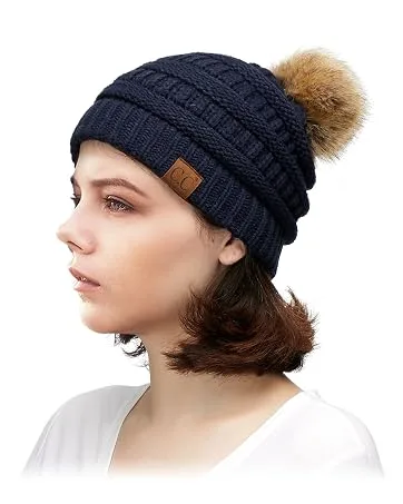 C.C Exclusives Cable Knit Beanie - Thick, Soft & Warm Chunky Beanie Hats (HAT-20A)(HAT-30)(HAT-730) (YJ-816) (HAT-80) Multicolor - HAT-43