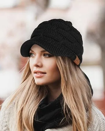 C.C Exclusives Cable Knit Beanie - Thick, Soft & Warm Chunky Beanie Hats (HAT-20A)(HAT-30)(HAT-730) (YJ-816) (HAT-80) Multicolor - YJ-2023