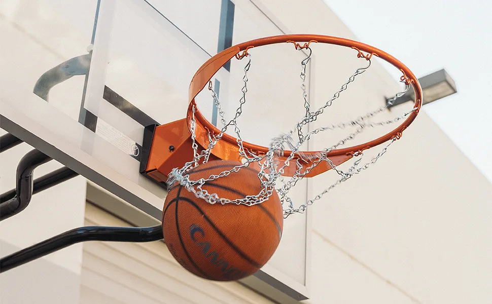 Cannon Sports Chain Basketball Net Replacement for Outdoor Training & Driveway Practice (Standard 12-Loop) - basketball chain net