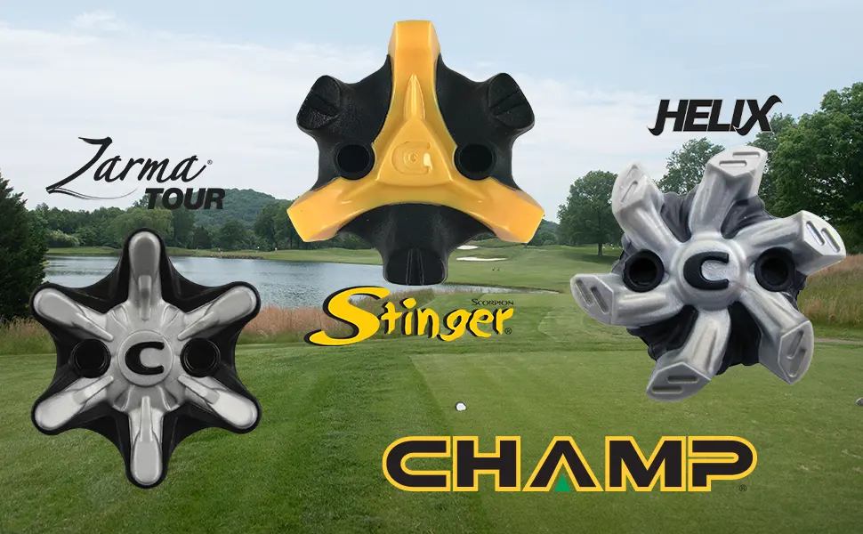 Champ Scorpion Stinger Golf Spikes Black/Yellow - CHAMP Brand Image