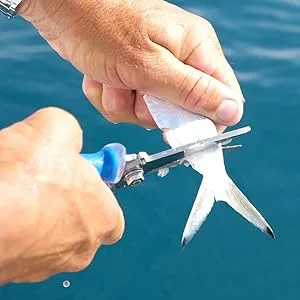 Cuda Titanium-Bonded Fishing Scissors with Micro Serrated Edges One Size - Cuda 8