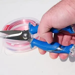 Cuda Titanium-Bonded Fishing Scissors with Micro Serrated Edges One Size - Cuda 8