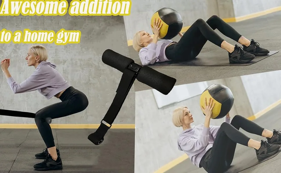 Denlydom Nordic Hamstring Curl Strap,Portable Ab Leg Hamstring Exercise Equipment,Fitness Workout Band Door Anchor Adjustable Sit Up Assistant for Hamstring Curls,Spanish Squats,Nordic Curl original - product information 6