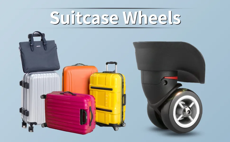 Dilwe Suitcase Wheels 2Pcs, Luggage Wheels Replacement Travel Suitcase Accessory (W042 S) - product information 2