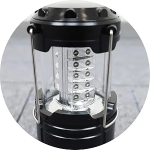 Everyday Essentials Ultra Bright LED Collapsible Water Resistant Camping Lantern Flashlights Black 2-Count - product information 6