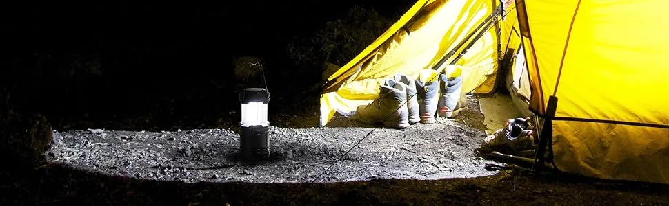Everyday Essentials Ultra Bright LED Collapsible Water Resistant Camping Lantern Flashlights Black 2-Count - product information 9
