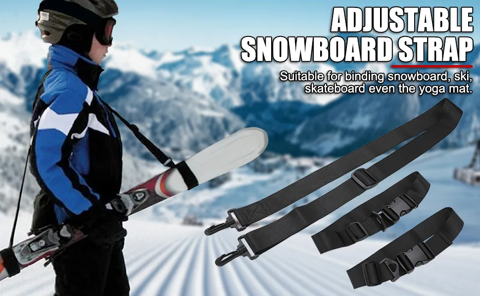 EVTSCAN Shoulder Strap Snowboard Carry Strap Bindings for Snowboard Ski Skateboard and Yoga Mat - Shoulder Strap Snowboard