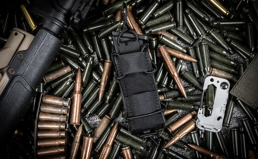 EXCELLENT ELITE SPANKER Open Top M4 M14 M16 AR15 Mag Pouch and Single Pistol Mag Pouch Flashlight Holder Magazine A-Multicam-Pistol Pouch - product information 2