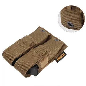 EXCELLENT ELITE SPANKER Molle Single/Double Pistol Mag Pouch Tactical Magazine Pouch Tool Organizer Holder Double Black - product information 7