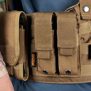 EXCELLENT ELITE SPANKER Molle Single/Double Pistol Mag Pouch Tactical Magazine Pouch Tool Organizer Holder Double Black - product information 8