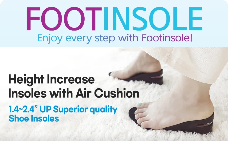 FOOTINSOLE.COM Height Increase Shoe Insoeles with Air Cushion (2 Layers (2" UP), (Men's 7-11)) - iaksub1