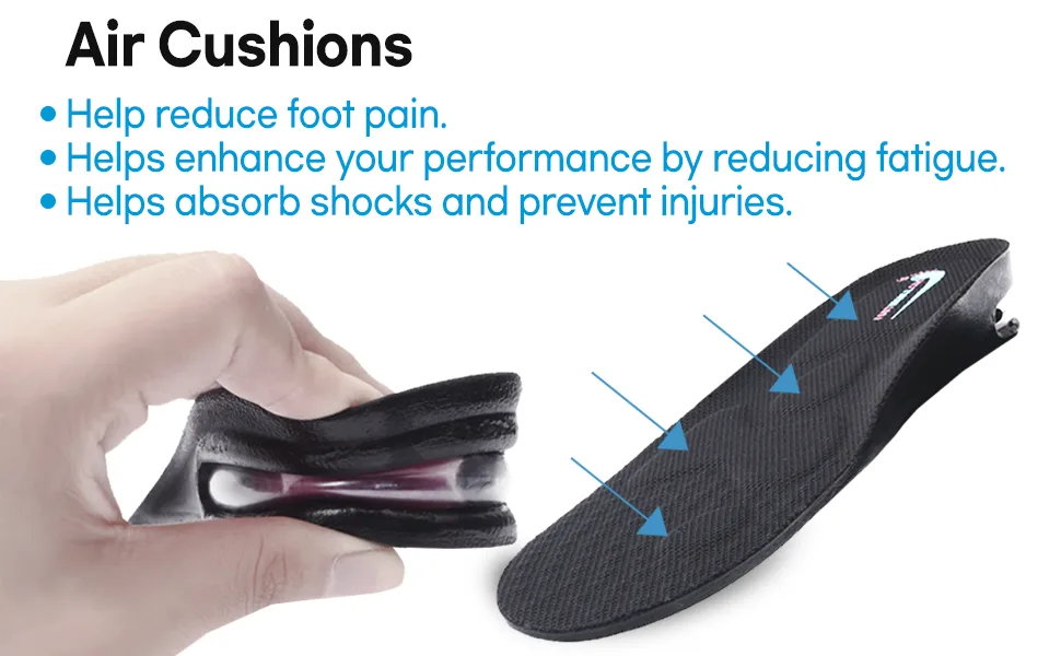 FOOTINSOLE.COM Height Increase Shoe Insoeles with Air Cushion (2 Layers (2" UP), (Men's 7-11)) - iaksub3