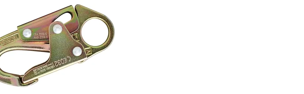 Fusion Climb Maxi-2 High Strength Carbon Steel Drop Forged Snap Hook, Gold, Universal (FP-6013-5-HS-GLD) - product information 2