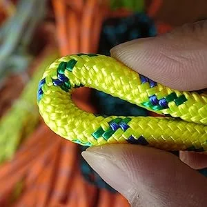 GM CLIMBING 8mm (5/16in) Accessory Cord Rope Double Braid Pre Cut CE/UIAA Black 5/16in(dia.) x 20feet - 8mm accessory cord easy to knot