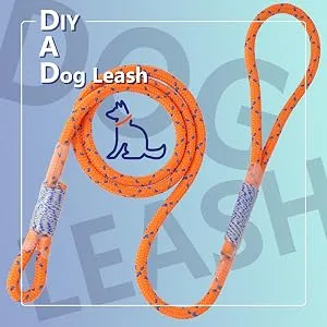 GM CLIMBING 8mm (5/16in) Accessory Cord Rope Double Braid Pre Cut CE/UIAA Black 5/16in(dia.) x 20feet - DIY A DOG LEASH