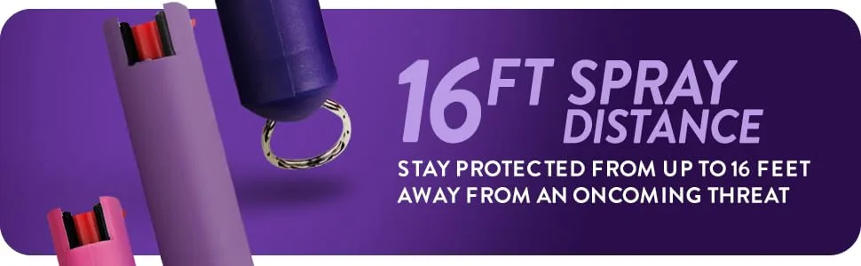 Guard Dog Security Quick Action Pepper Spray Keychain - Maximum Strength MC 1.44 - Pepper Spray Range up to 16 ft - Made in USA - 2 Pack Black - Hard Case Pepper Spray 2