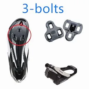Inkesky Bike Cleats Compatible with Peloton/Stages/Look Delta - 9 Degree Float - Anti Slip - for Exercise & Spin Cycling 1 Pair - 3-bolts system