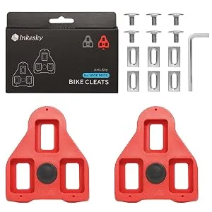 Inkesky Bike Cleats Compatible with Peloton/Stages/Look Delta - 9 Degree Float - Anti Slip - for Exercise & Spin Cycling 1 Pair - Package Include