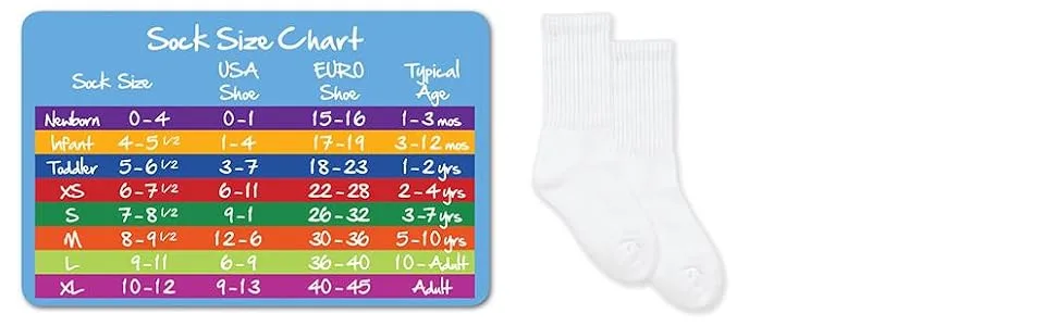 Jefferies Socks Boys Seamless Toe Athletic Crew 6-pack Medium White - jefferies socks socks size chart boys girls