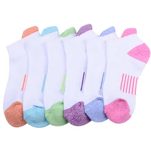 JOYNE Womens Ankle Athletic Low Cut Tab Socks Cushioned Running Sports 6 Pack Grey-6 Pairs - White women socks