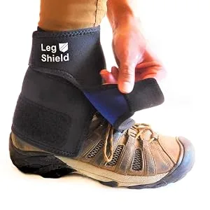 Leg Shield Low Gaiters - Hook & Loop Design for Easy On/Off - Neoprene Leg Gaiters for Hiking, Cross Country Skiing, Yard Work - Comfortable, Snug Fit (Pair) - Low Gaiter on Boot