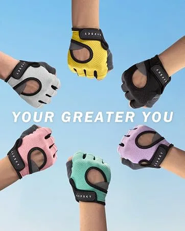 LIFECT Essential Breathable Workout Gloves, Weight Lifting Fingerless Gym Exercise Gloves with Curved Open Back, for Powerlifting, Women and Men Pink Small - product information 3