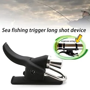 LIZHOUMIL 2 Pack Sea Fishing Casting Trigger, Casting Cannon Clip, Bionic Finger, Thumb Button, Fixed Spool Casting Aid for Sea Shore Beach Fishing Black - shiyongs