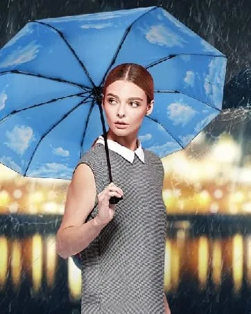 LLanxiry Umbrella,Inverted Reverse Upside Down Umbrellas with C-Shaped Handle, Anti-UV Waterproof Rain Umbrella for Women and Men green leaf - Automatic umbrella
