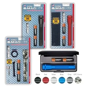 MagLite M2A01CMaglite Mini Incandescent 2-Cell AA Flashlight Combo, Black Black Combo Pack - Maglite, Blister, Presentation, Box, Kit, Incandescent, 2-Cell, AA