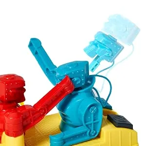 Rock Em Sock Em Robots Knock or Block Edition Boxing Game with Manually Operated Red Rocker and Blue Bomber Figures in Ring Kids Gift - product information 5