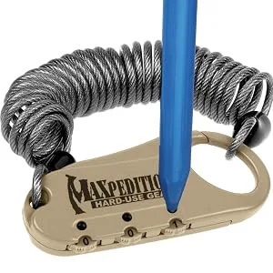 Maxpedition Gear Steel Cable Lock Black - STEEL CABLE LOCK
