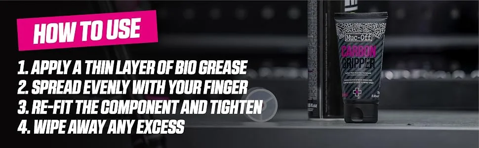 Muc-Off Carbon Gripper, 75g - Carbon Assembly Paste for Bikes - Non-Slip Carbon Paste for Carbon Fibre Bicycle Parts - Carbon Gripper 05