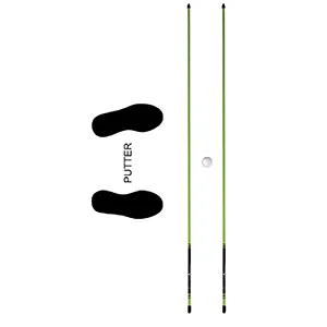 A Swing Alignment Rods 2-Pack by David Leadbetter (MoRodz) Orange - MVP Sport Golf Alignment Rods- Putting Chart