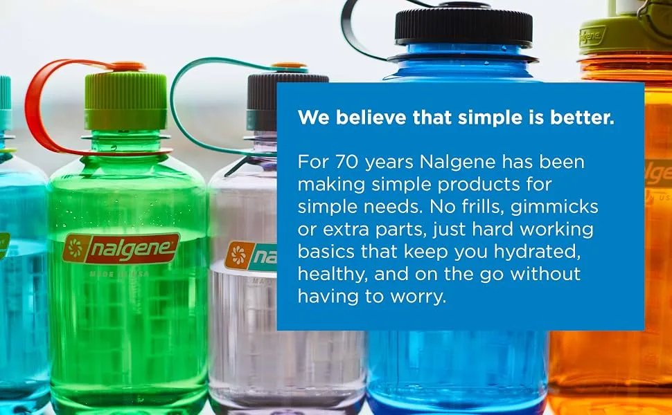 Nalgene Sustain Tritan BPA-Free Water Bottle Made with Material Derived from 50% Plastic Waste, 32 OZ, Narrow Mouth Grey - nalgene, simple, water bottle, 32oz, narrow mouth, water, bottles, outdoor, hiking, travel, camping