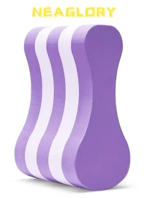 NEAGLORY Swimming Pull Float, Soft Swimming Float Kickboard, EVA 5-Layer Pull Buoy Leg Float, Pool Training Aid, Legs and Hips Support for Adults, Kids, and Beginners purple - product information 2