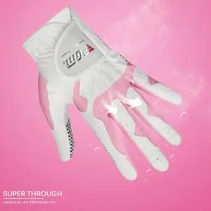 PGM Women's Golf Glove One Pair (4 Color Options), Improved Grip System, Cool and Comfortable white blue Small - ST018 9