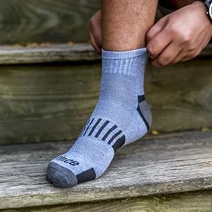 Prince Men's Extended Size Athletic Quarter Socks (6 Pair Pack) Black - product information 7