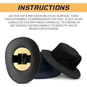 RadBizz FirstChoice Hat Stretcher - One Size Fits All - Heavy Duty - Stretchworx Beige - Hat Stretcher Instructions for use