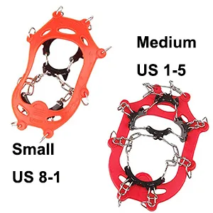 Raeside Crampons for Kids Ice Cleats for Children US Size 8-1, US Size 1-5 Medium US1-5 - crampons