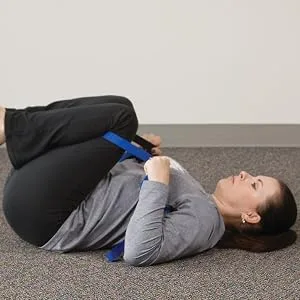 RangeMaster Stretch Strap with Exercise Guide Versatile Multi-Loop Strap Perfect for Yoga, Pilates, and Physical Therapy  Portable  Helps Improve Flexibility Black & Blue - Stretch