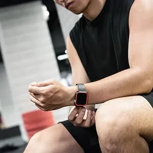 RHINOSHIELD Bumper Case Compatible with Apple Watch SE & Seriess 6/5 / 4 44mm | Slim Protective Cover - Lightweight and Shock Absorbent - Black 44mm Black - apple watch