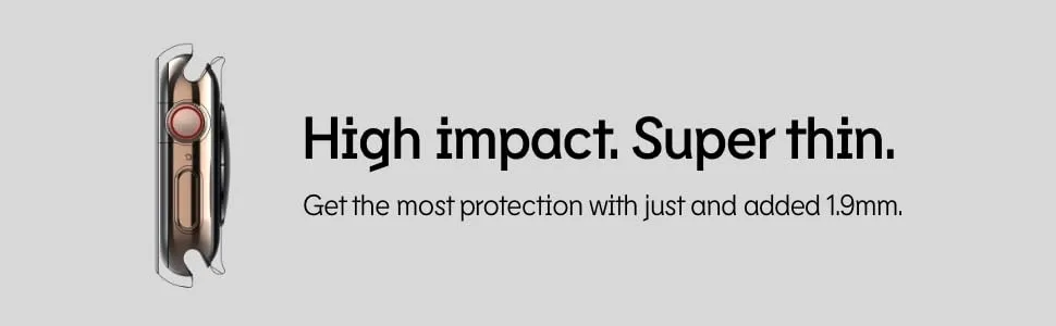 RHINOSHIELD Bumper Case Compatible with Apple Watch Series 8/7 45mm | Slim Protective Cover, Lightweight and Shock Absorbent - Black 45mm Black - product information 8