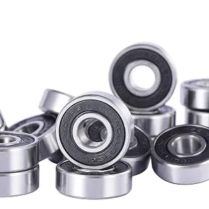 Rollerex 608-2RS Wheel Bearings 20-Pack (for Any Product Using Skate Wheels) (Carbon Steel) - for Inline, Rollerskate, Skateboard, RipStik & More - bearings