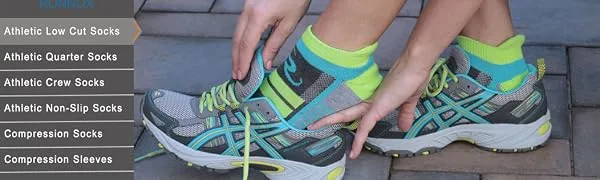 RONNOX Women's 12-Pairs Low Cut Running & Athletic Performance Tab Socks Small-Medium Space Dye - Ronnox Women