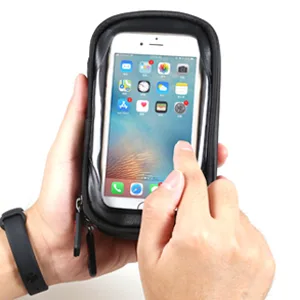 ROTTO Bike Phone Mount Bicycle Cell Phone Holder Handlebar Bag Anti-shake Waterproof with 360 Rotation Three Sizes Black-XL - Sensitive