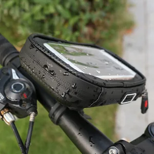 ROTTO Bike Phone Mount Bicycle Cell Phone Holder Handlebar Bag Anti-shake Waterproof with 360 Rotation Three Sizes Black-XL - Waterproof