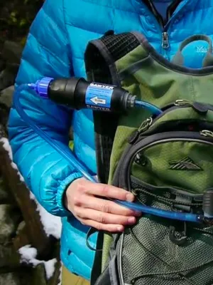 Sawyer Products SP110 Inline Hydration Pack Adapter for Screw-on Filters Blue/Gray ,One Size - Sawyer Inline Hydration