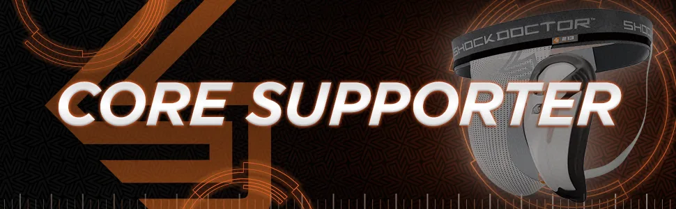 Shock Doctor Jock Strap Supporter with BioFlex Cup Included. Core Protective Sports Athletic Cup. Adult Men & Youth Sizes Adult Medium white - Shock Doctor Core Supporter with Bio-Flex Cup, BioFlex Cup, Cup for Sports, athletic supporter