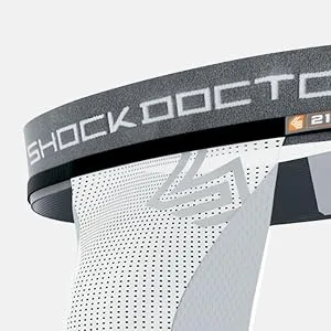 Shock Doctor Athletic Core Supporter With Cup Pocket, Jock Strap Protection, Youth And Adult Sizes (Cup Not Included)" Adult: Medium White - ATHLETIC CUP