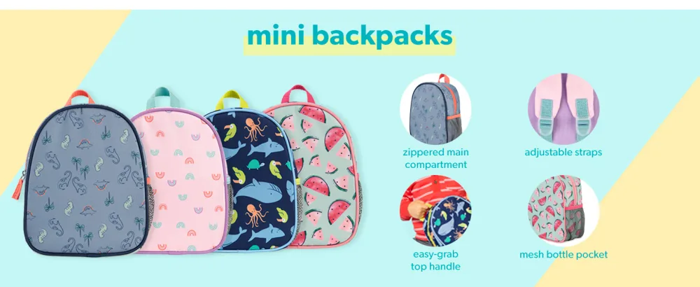Simple Joys by Carter's Mini Backpack, Blue, Dinosaur, One Size One Size Blue, Dinosaur - simple joys mini backpacks product details